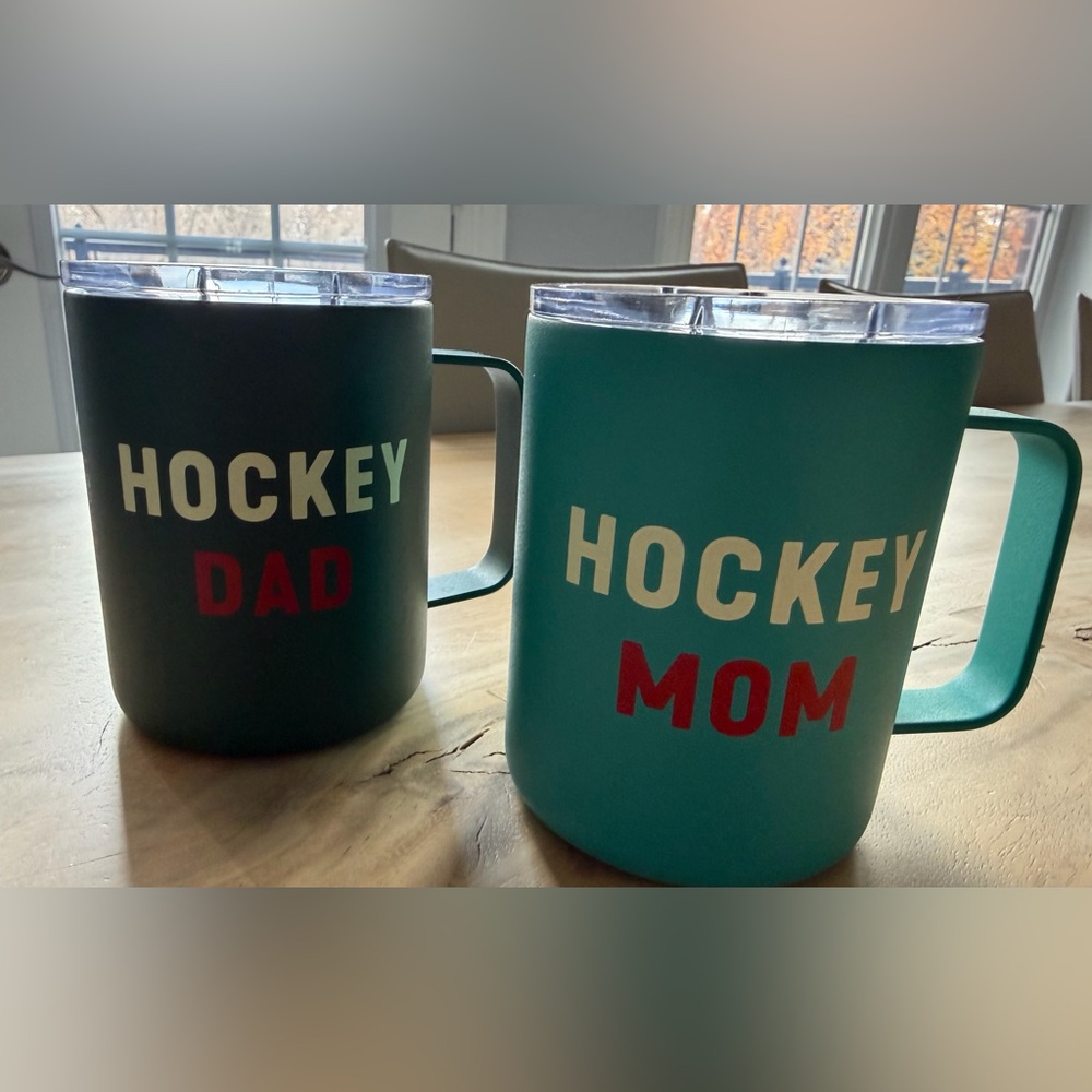 Hockey Mom and Dad Mug Set - Teal and Green (NEW) - Picture 2 of 5